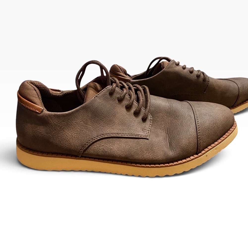 Dr Scholls Sync Mens Brown Cap Toe Oxford Shoes Size 9.5 M Business Casual